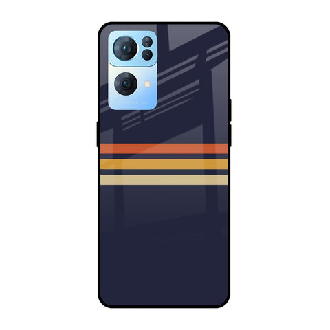 Tricolor Stripes Oppo Reno7 Pro 5G Glass Cases & Covers Online