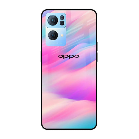 Colorful Waves Oppo Reno7 Pro 5G Glass Cases & Covers Online
