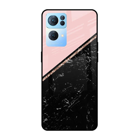 Marble Texture Pink Oppo Reno7 Pro 5G Glass Cases & Covers Online