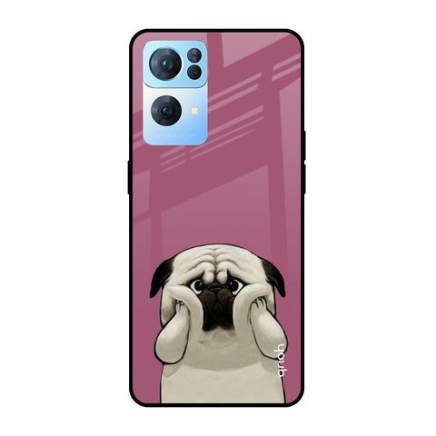 Funny Pug Face Oppo Reno7 Pro 5G Glass Cases & Covers Online