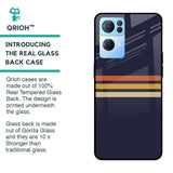 Tricolor Stripes Glass Case For Oppo Reno7 Pro 5G