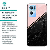 Marble Texture Pink Glass Case For Oppo Reno7 Pro 5G
