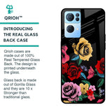 Floral Decorative Glass Case For Oppo Reno7 Pro 5G