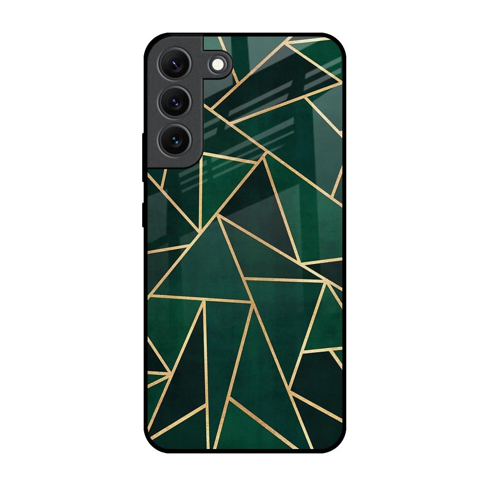 Abstract Green Samsung Galaxy S22 5G Glass Back Cover Online