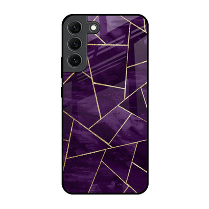 Geometric Purple Samsung Galaxy S22 5G Glass Back Cover Online
