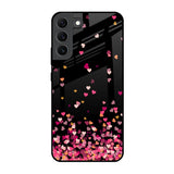 Heart Rain Fall Samsung Galaxy S22 5G Glass Back Cover Online
