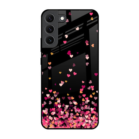 Heart Rain Fall Samsung Galaxy S22 5G Glass Back Cover Online