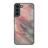 Pink And Grey Marble Samsung Galaxy S22 5G Glass Back Cover Online
