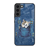 Kitty In Pocket Samsung Galaxy S22 5G Glass Back Cover Online