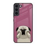 Funny Pug Face Samsung Galaxy S22 5G Glass Back Cover Online
