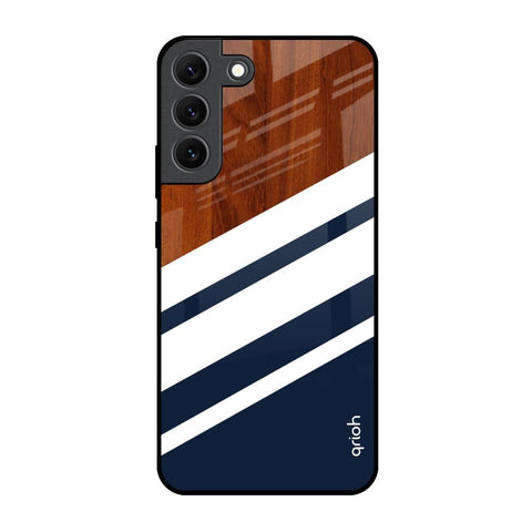 Bold Stripes Samsung Galaxy S22 5G Glass Back Cover Online