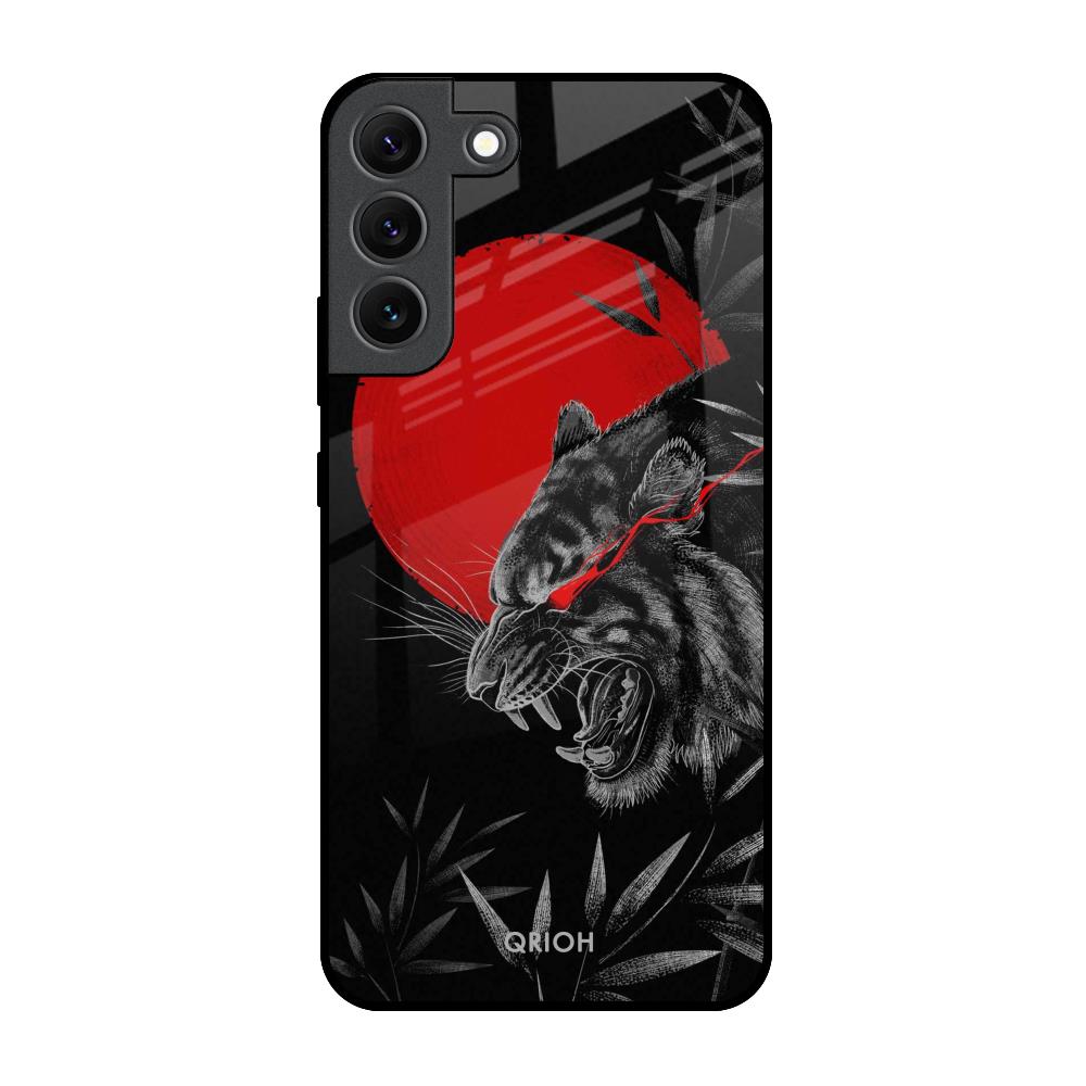 Red Moon Tiger Samsung Galaxy S22 5G Glass Back Cover Online