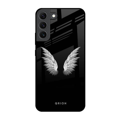 White Angel Wings Samsung Galaxy S22 5G Glass Back Cover Online