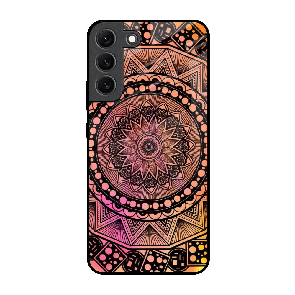 Floral Mandala Samsung Galaxy S22 5G Glass Back Cover Online
