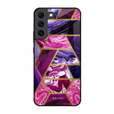 Electroplated Geometric Marble Samsung Galaxy S22 5G Glass Back Cover Online