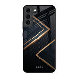 Sleek Golden & Navy Samsung Galaxy S22 5G Glass Back Cover Online