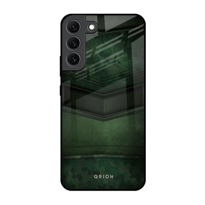 Green Leather Samsung Galaxy S22 5G Glass Back Cover Online