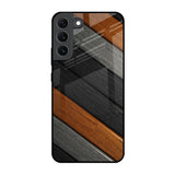 Tri Color Wood Samsung Galaxy S22 5G Glass Back Cover Online