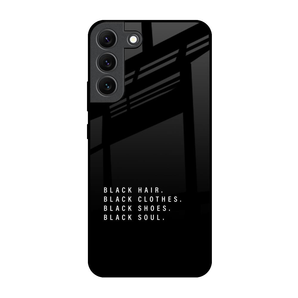 Black Soul Samsung Galaxy S22 5G Glass Back Cover Online
