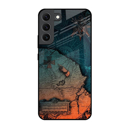 Geographical Map Samsung Galaxy S22 5G Glass Back Cover Online