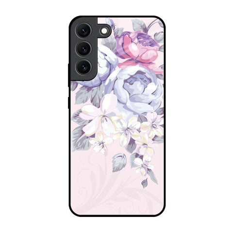 Elegant Floral Samsung Galaxy S22 5G Glass Back Cover Online