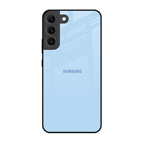 Pastel Sky Blue Samsung Galaxy S22 5G Glass Back Cover Online