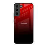 Maroon Faded Samsung Galaxy S22 5G Glass Back Cover Online