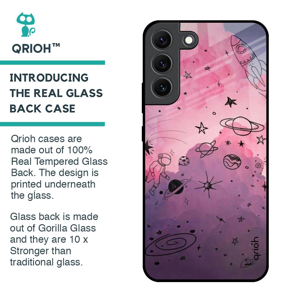 Space Doodles Glass Case for Samsung Galaxy S22 5G