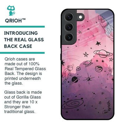 Space Doodles Glass Case for Samsung Galaxy S22 5G