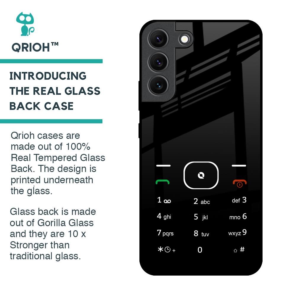 Classic Keypad Pattern Glass Case for Samsung Galaxy S22 5G