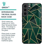 Abstract Green Glass Case For Samsung Galaxy S22 5G