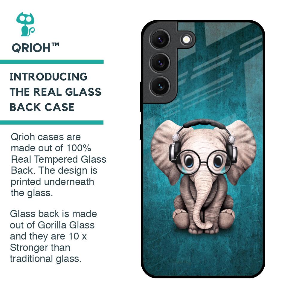 Adorable Baby Elephant Glass Case For Samsung Galaxy S22 5G