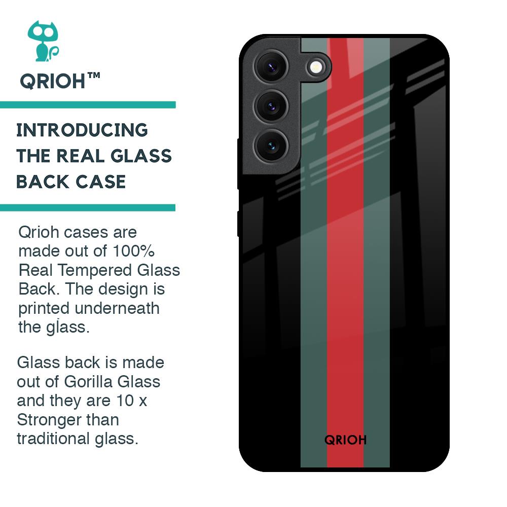 Vertical Stripes Glass Case for Samsung Galaxy S22 5G