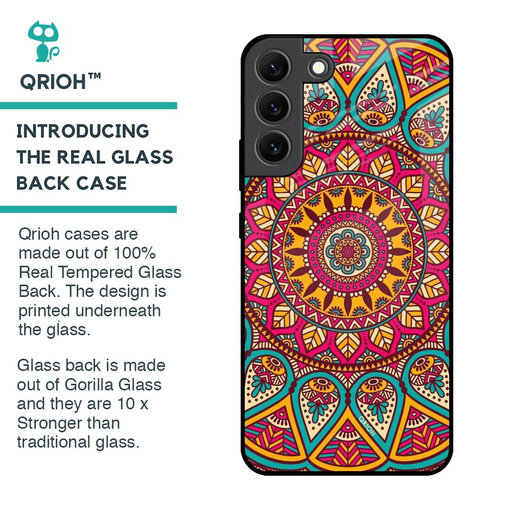 Elegant Mandala Glass Case for Samsung Galaxy S22 5G