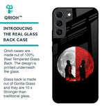 Anime Red Moon Glass Case for Samsung Galaxy S22 5G