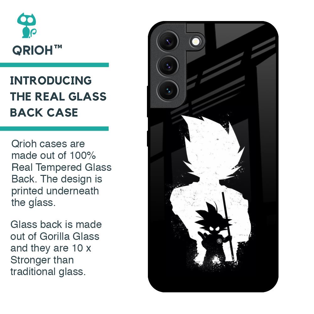 Monochrome Goku Glass Case for Samsung Galaxy S22 5G