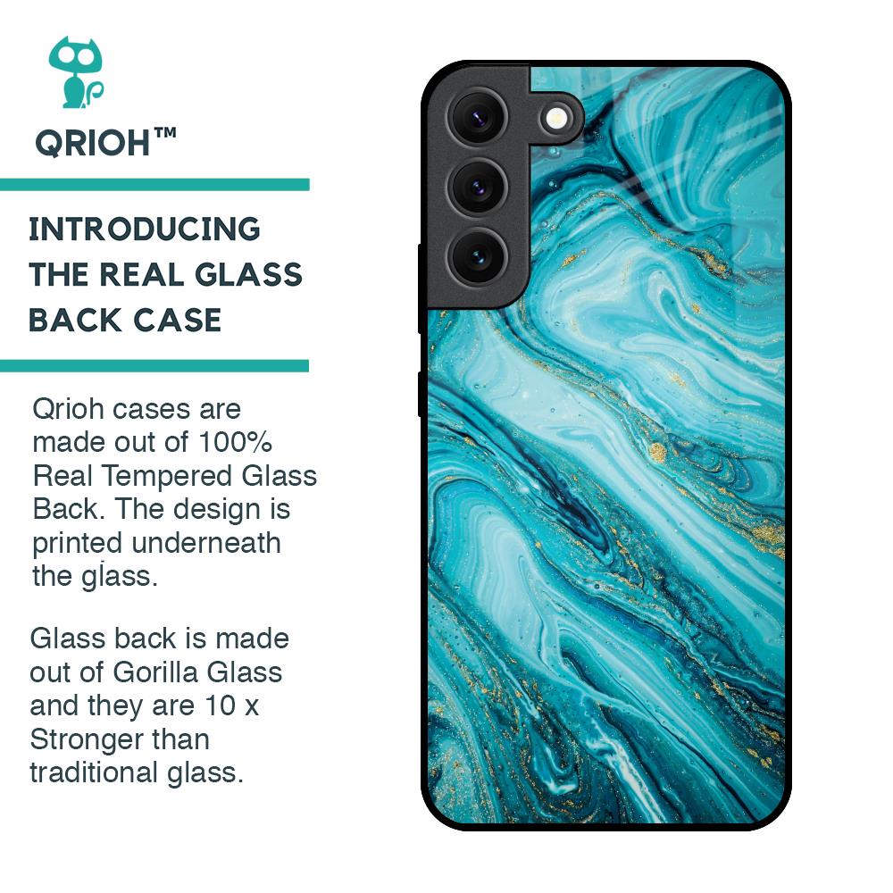 Ocean Marble Glass Case for Samsung Galaxy S22 5G