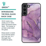 Purple Gold Marble Glass Case for Samsung Galaxy S22 5G