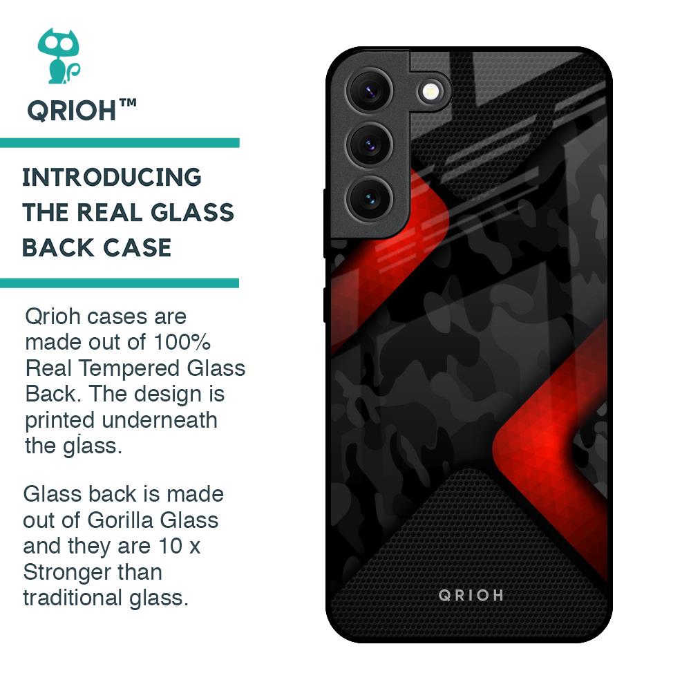 Modern Camo Abstract Glass Case for Samsung Galaxy S22 5G