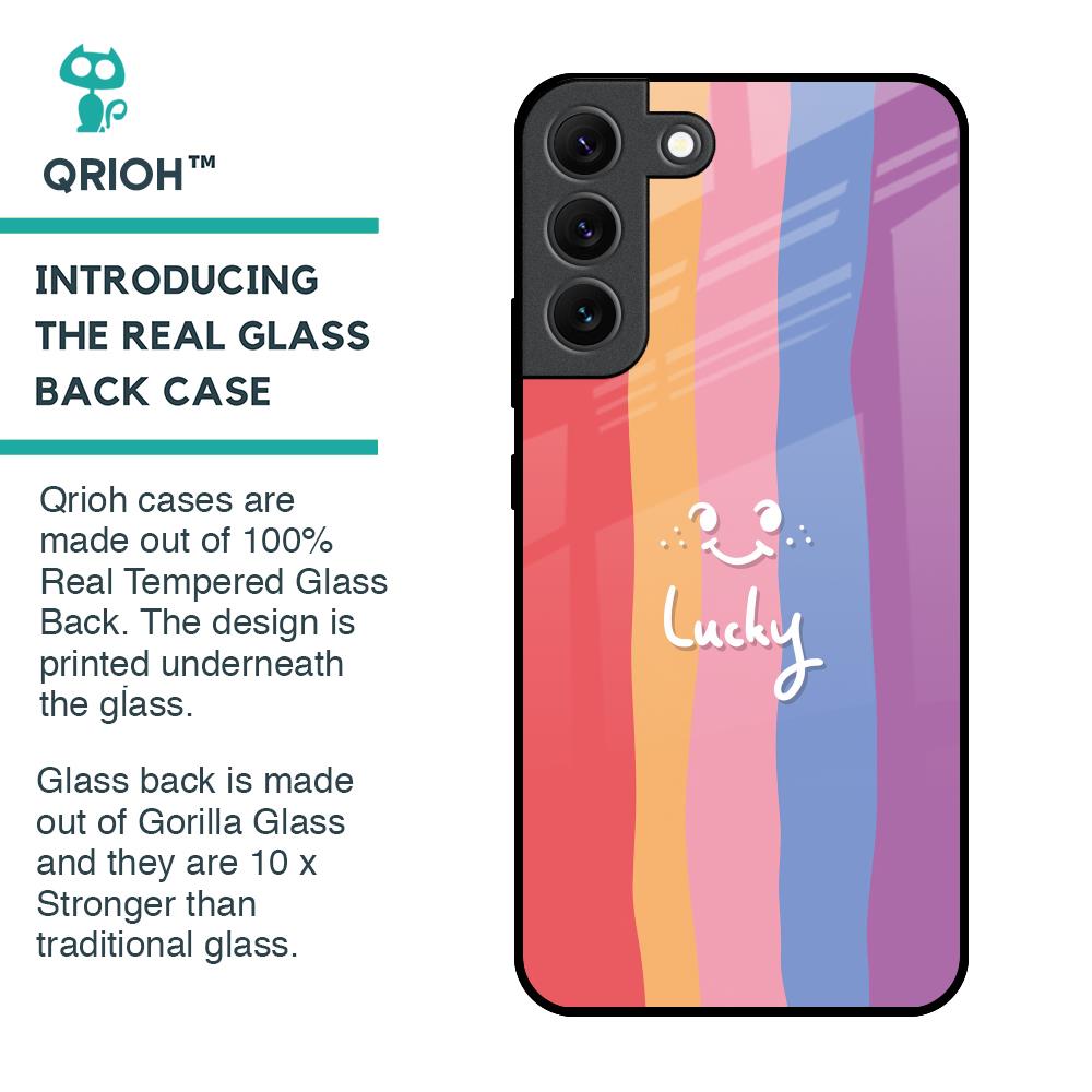 Lucky Abstract Glass Case for Samsung Galaxy S22 5G