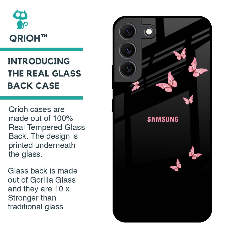 Fly Butterfly Glass Case for Samsung Galaxy S22 5G
