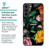 Flowers & Butterfly Glass Case for Samsung Galaxy S22 5G