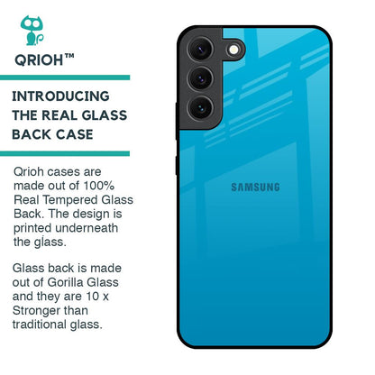 Blue Aqua Glass Case for Samsung Galaxy S22 5G