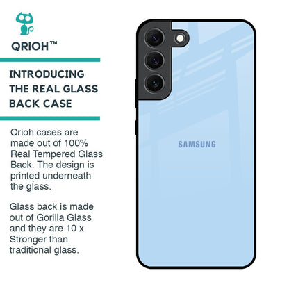 Pastel Sky Blue Glass Case for Samsung Galaxy S22 5G