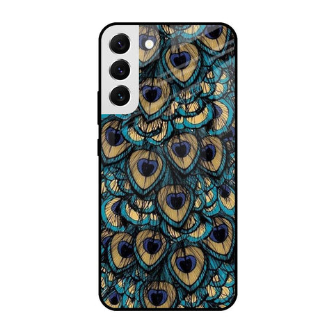 Peacock Feathers Samsung Galaxy S22 5G Glass Cases & Covers Online