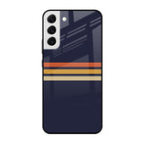 Tricolor Stripes Samsung Galaxy S22 5G Glass Cases & Covers Online