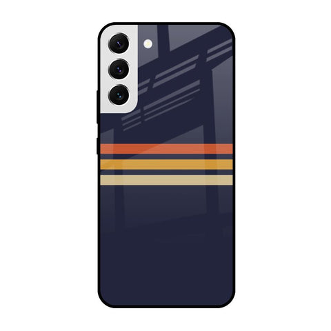 Tricolor Stripes Samsung Galaxy S22 5G Glass Cases & Covers Online