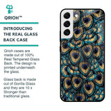 Peacock Feathers Glass case for Samsung Galaxy S22 5G