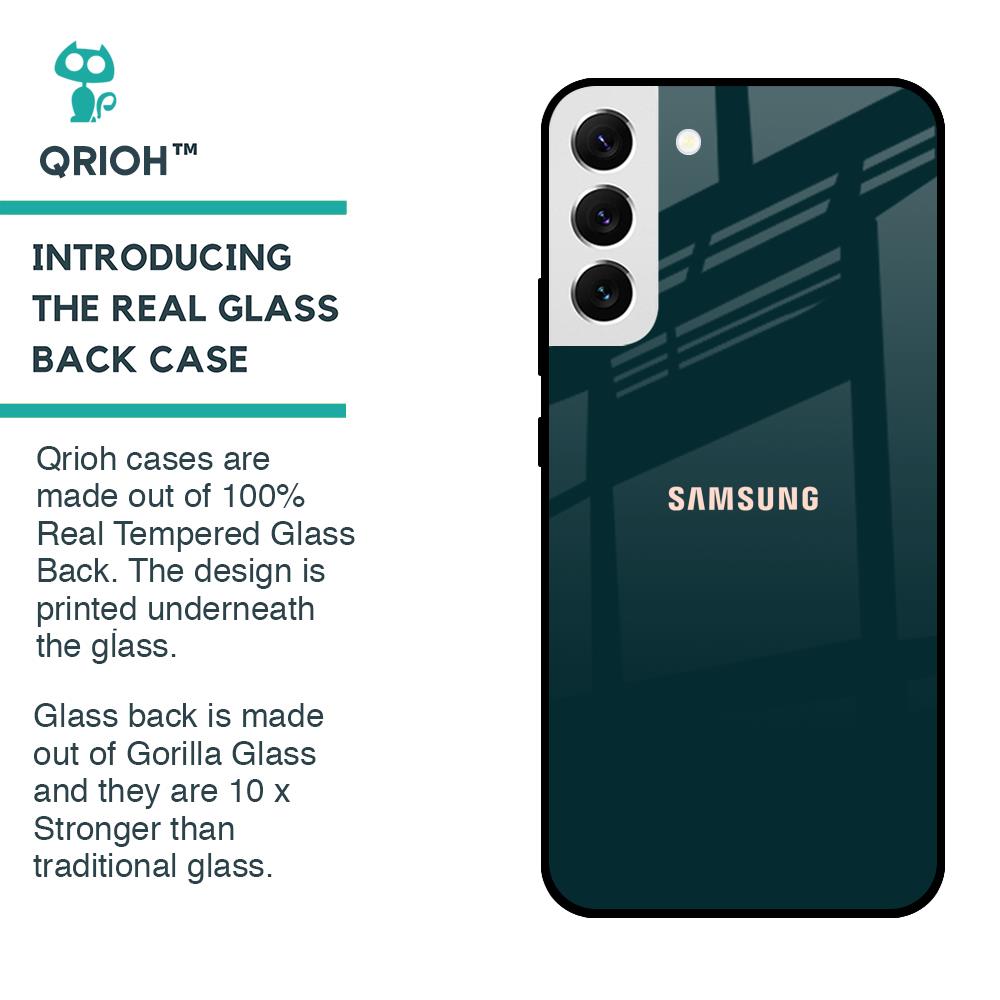 Hunter Green Glass Case For Samsung Galaxy S22 5G