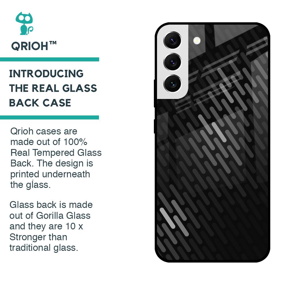 Dark Abstract Pattern Glass Case For Samsung Galaxy S22 5G
